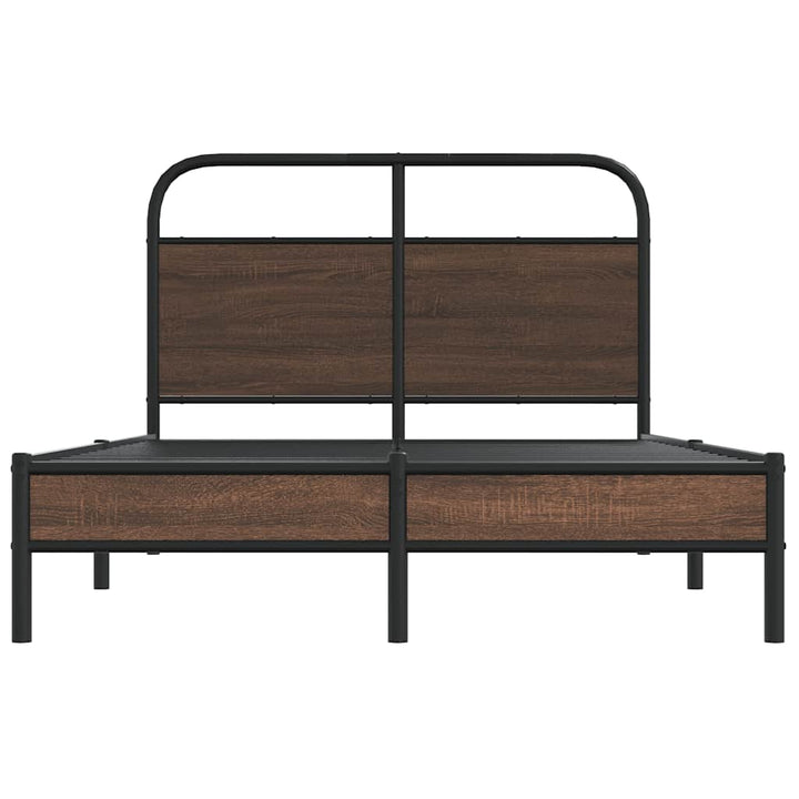 sengeramme 140x200 cm uden madras konstrueret træ brunt eg