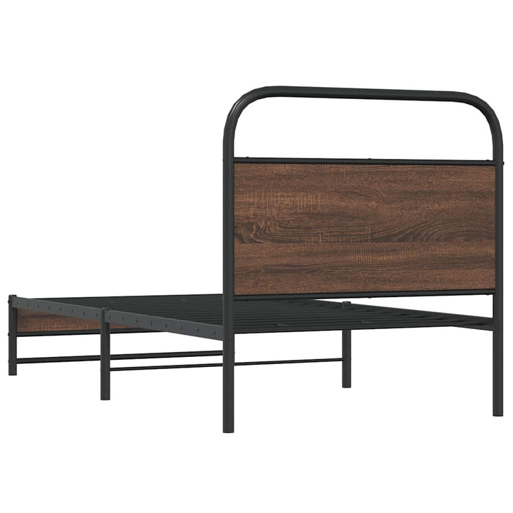 sengeramme 100x190 cm uden madras konstrueret træ brunt eg