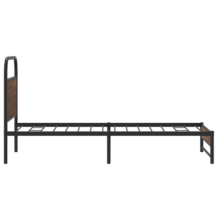 sengeramme 100x200 cm uden madras konstrueret træ brunt eg