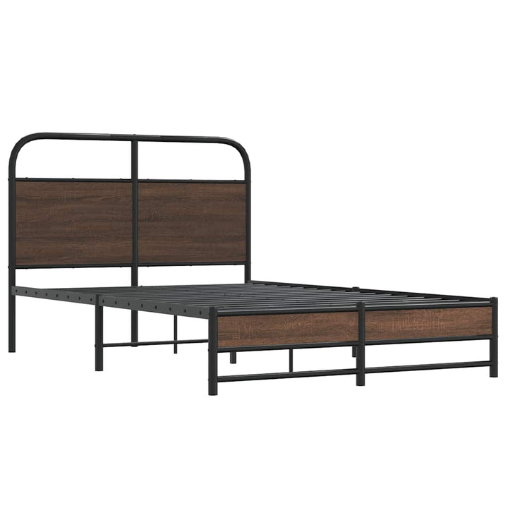 sengeramme 120x190 cm uden madras konstrueret træ brunt eg