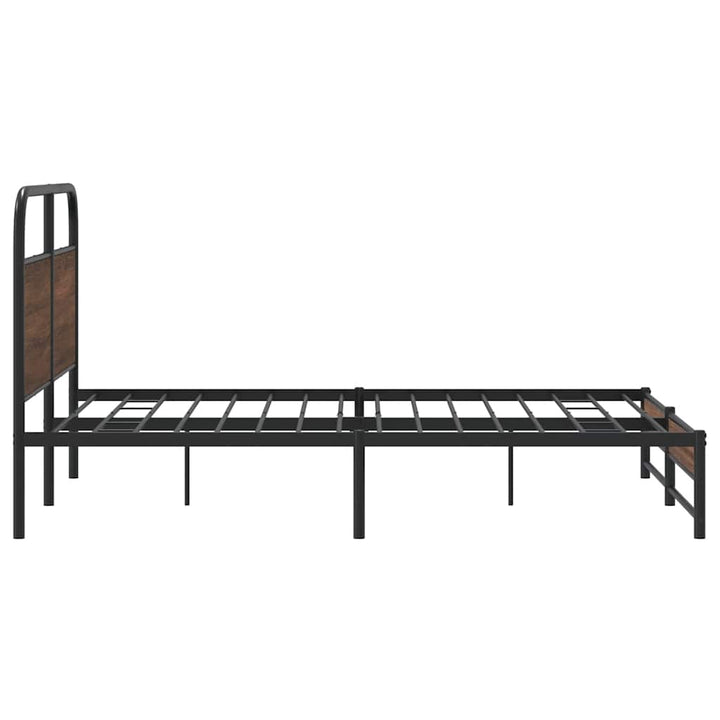 sengeramme 150x200 cm uden madras konstrueret træ brunt eg