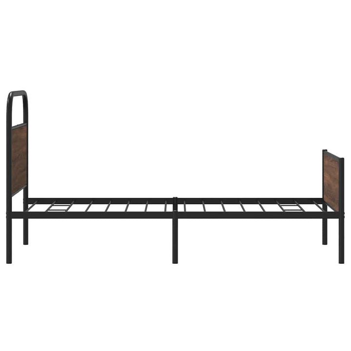 sengeramme 100x190 cm uden madras konstrueret træ brunt eg