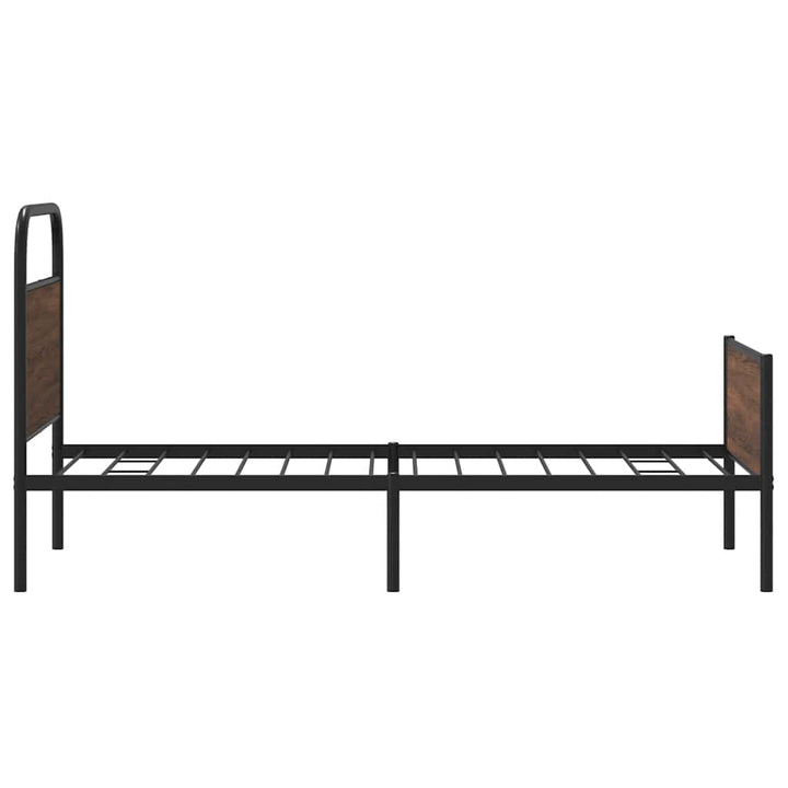 sengeramme 100x200 cm uden madras konstrueret træ brunt eg