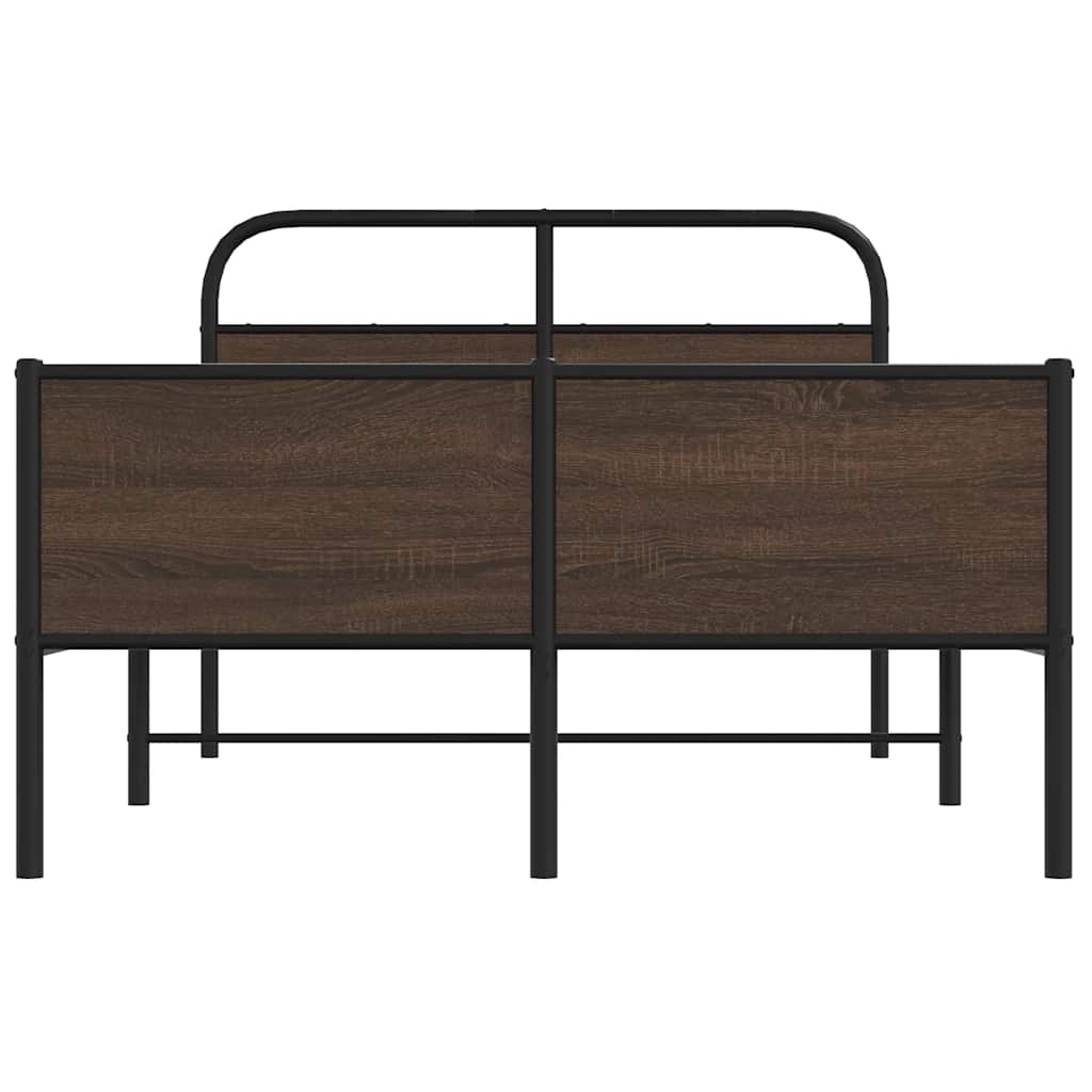 sengeramme 120x190 cm uden madras konstrueret træ brunt eg