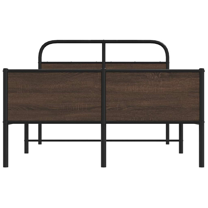 sengeramme 120x190 cm uden madras konstrueret træ brunt eg