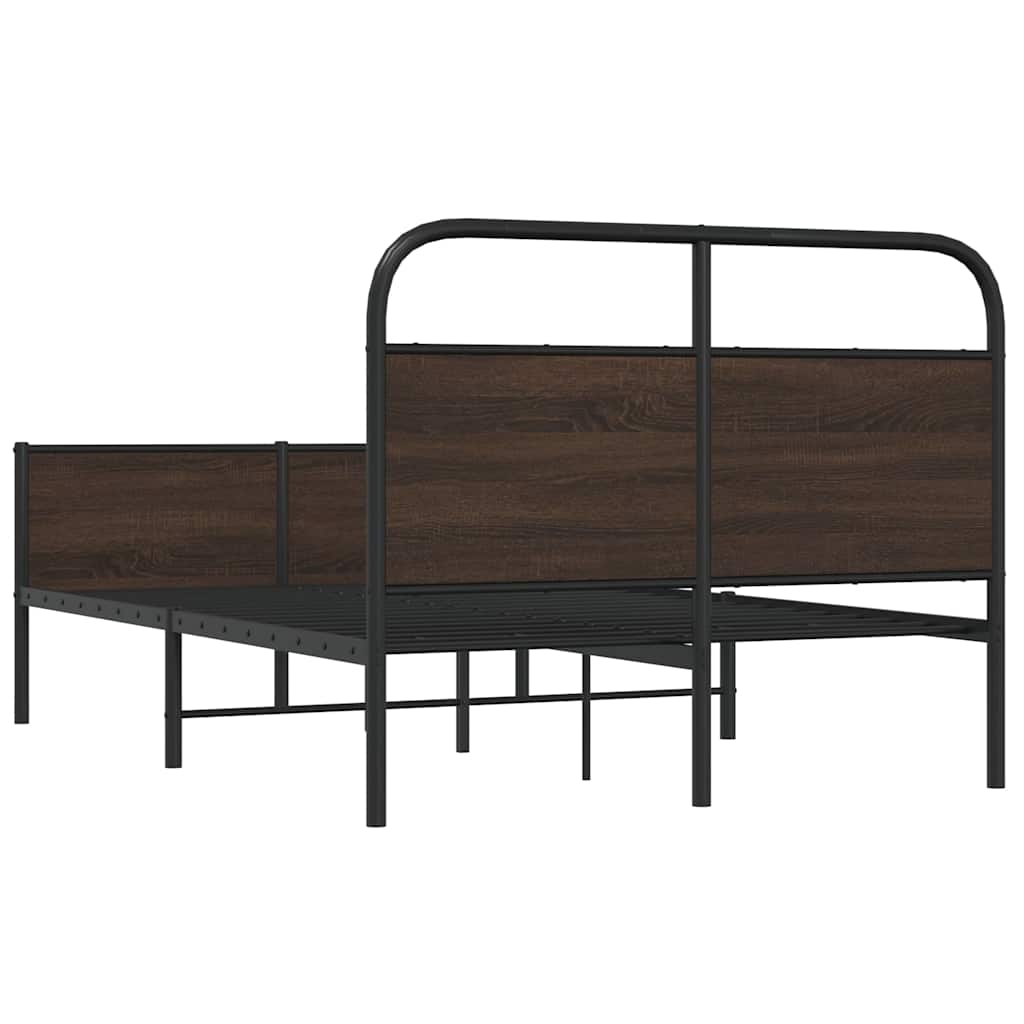 sengeramme 120x190 cm uden madras konstrueret træ brunt eg