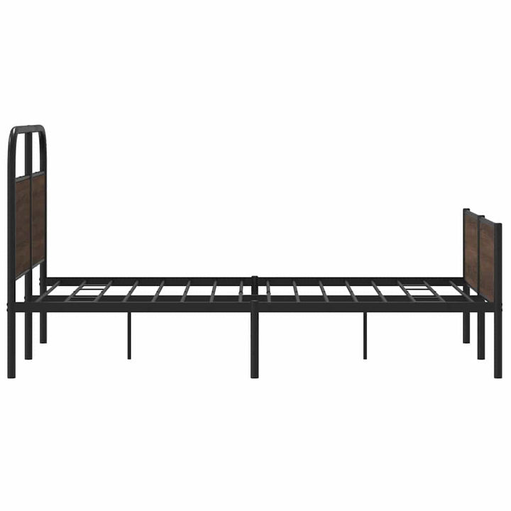 sengeramme 140x200 cm uden madras konstrueret træ brunt eg