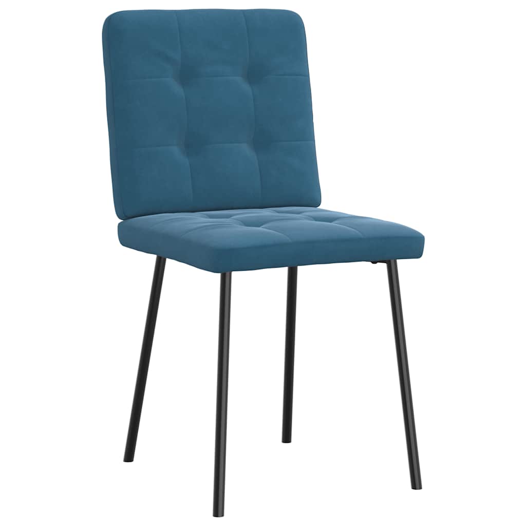 spisebordsstole 4 stk. velour blå