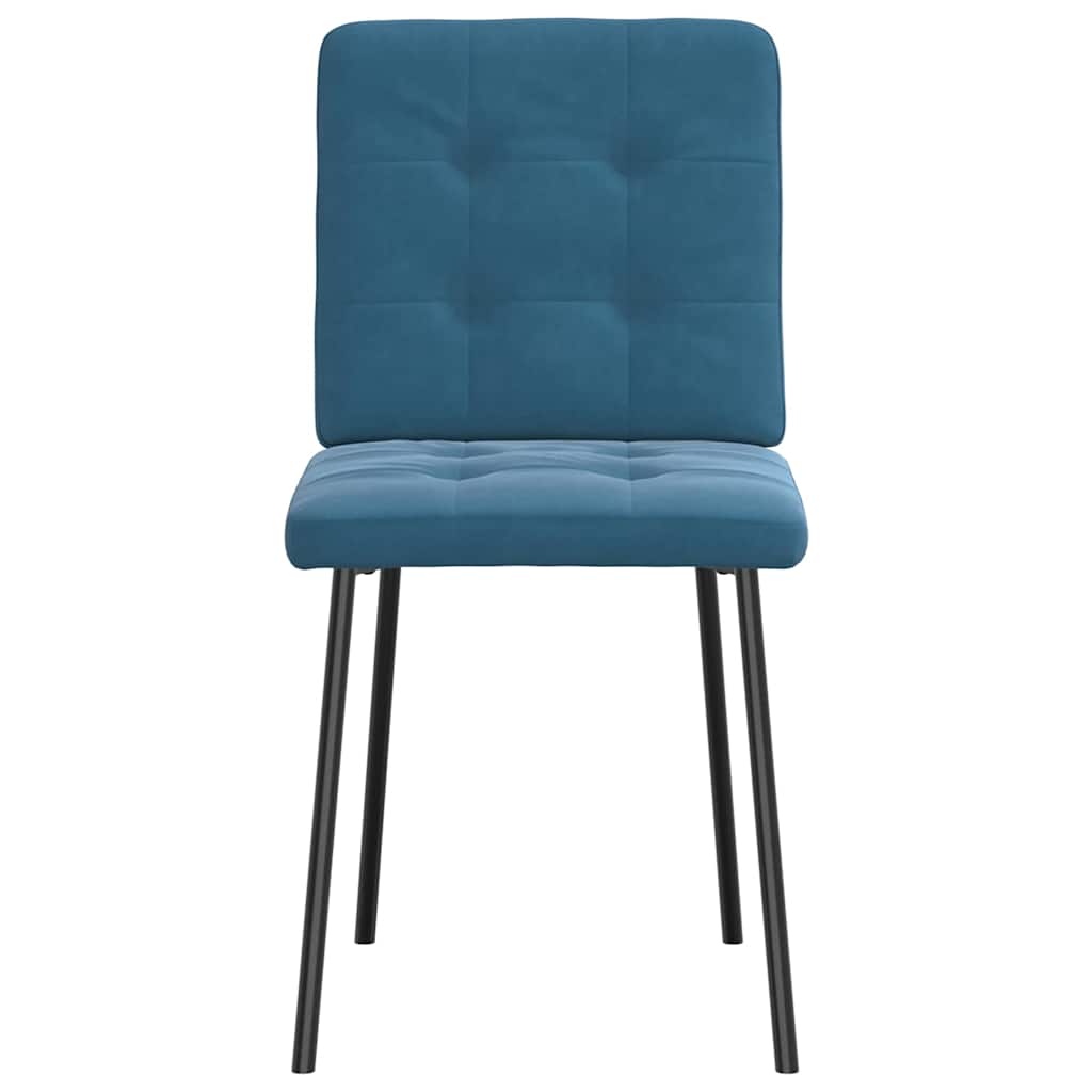 spisebordsstole 4 stk. velour blå