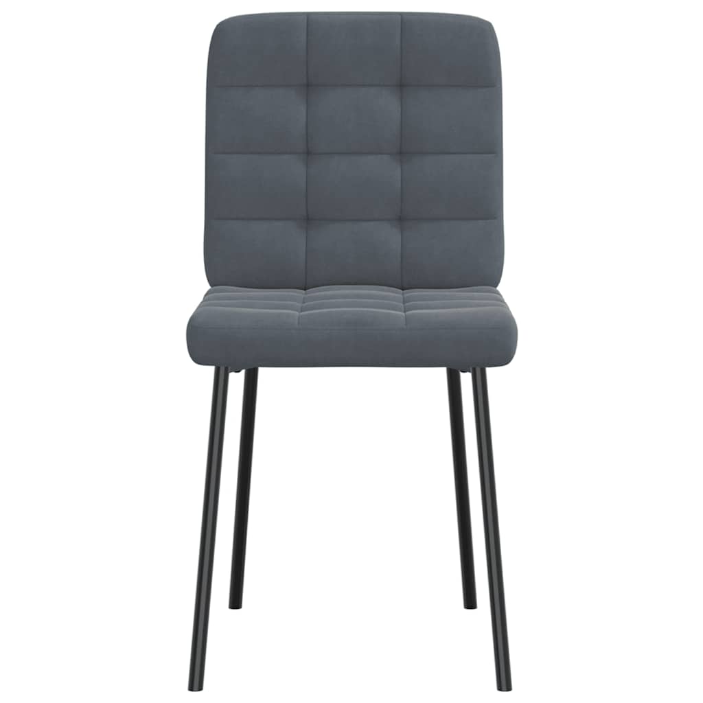 spisebordsstole 4 stk. velour mørkegrå