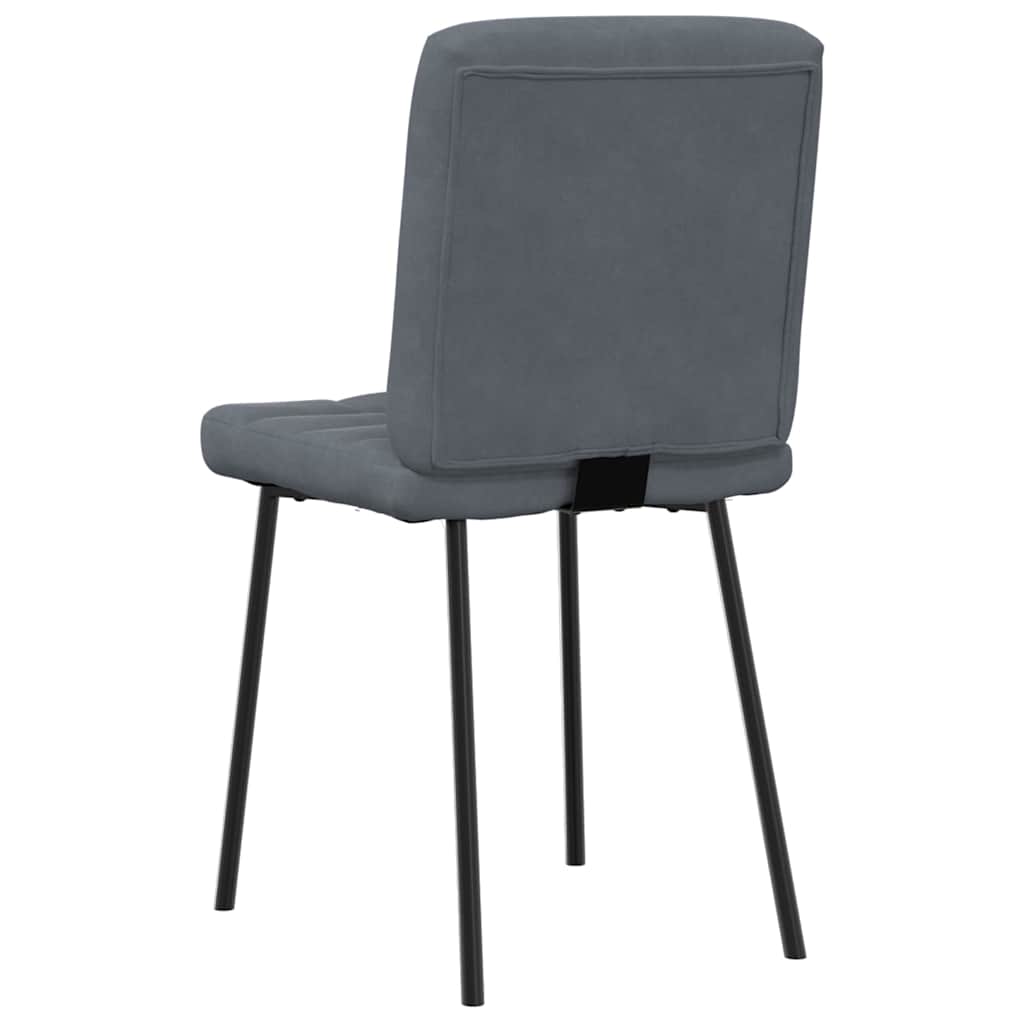 spisebordsstole 4 stk. velour mørkegrå