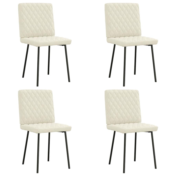 spisebordsstole 4 stk. velour cremefarvet