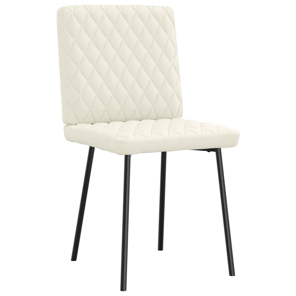 spisebordsstole 4 stk. velour cremefarvet