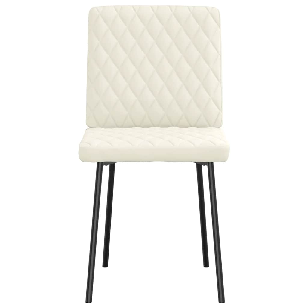 spisebordsstole 4 stk. velour cremefarvet