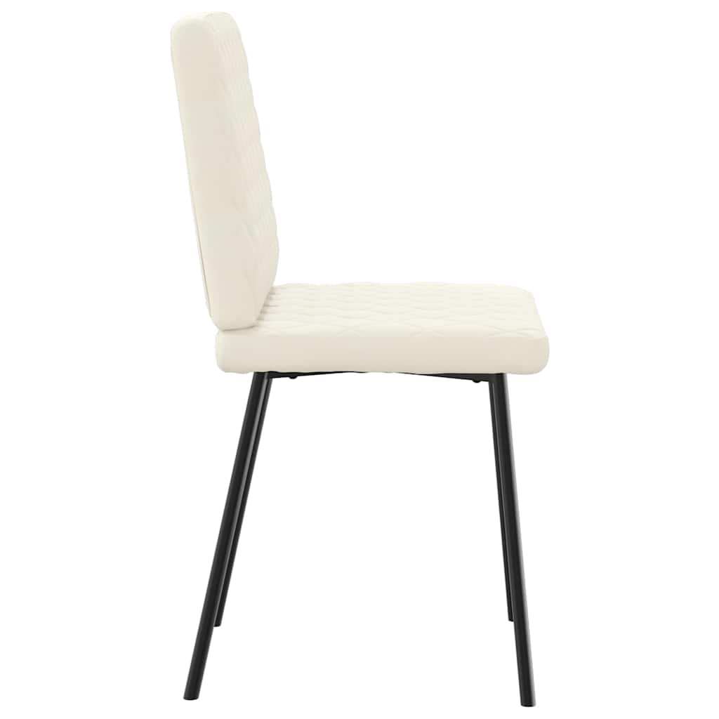 spisebordsstole 4 stk. velour cremefarvet