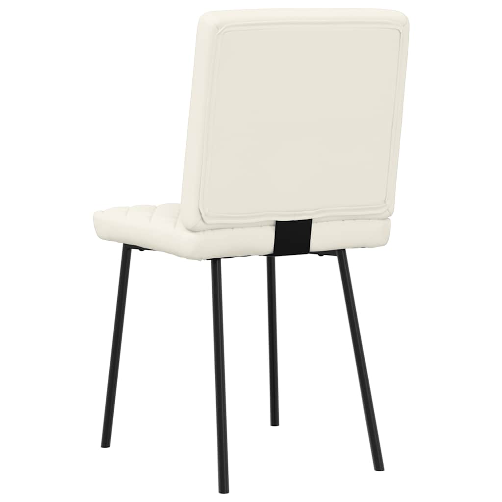 spisebordsstole 4 stk. velour cremefarvet