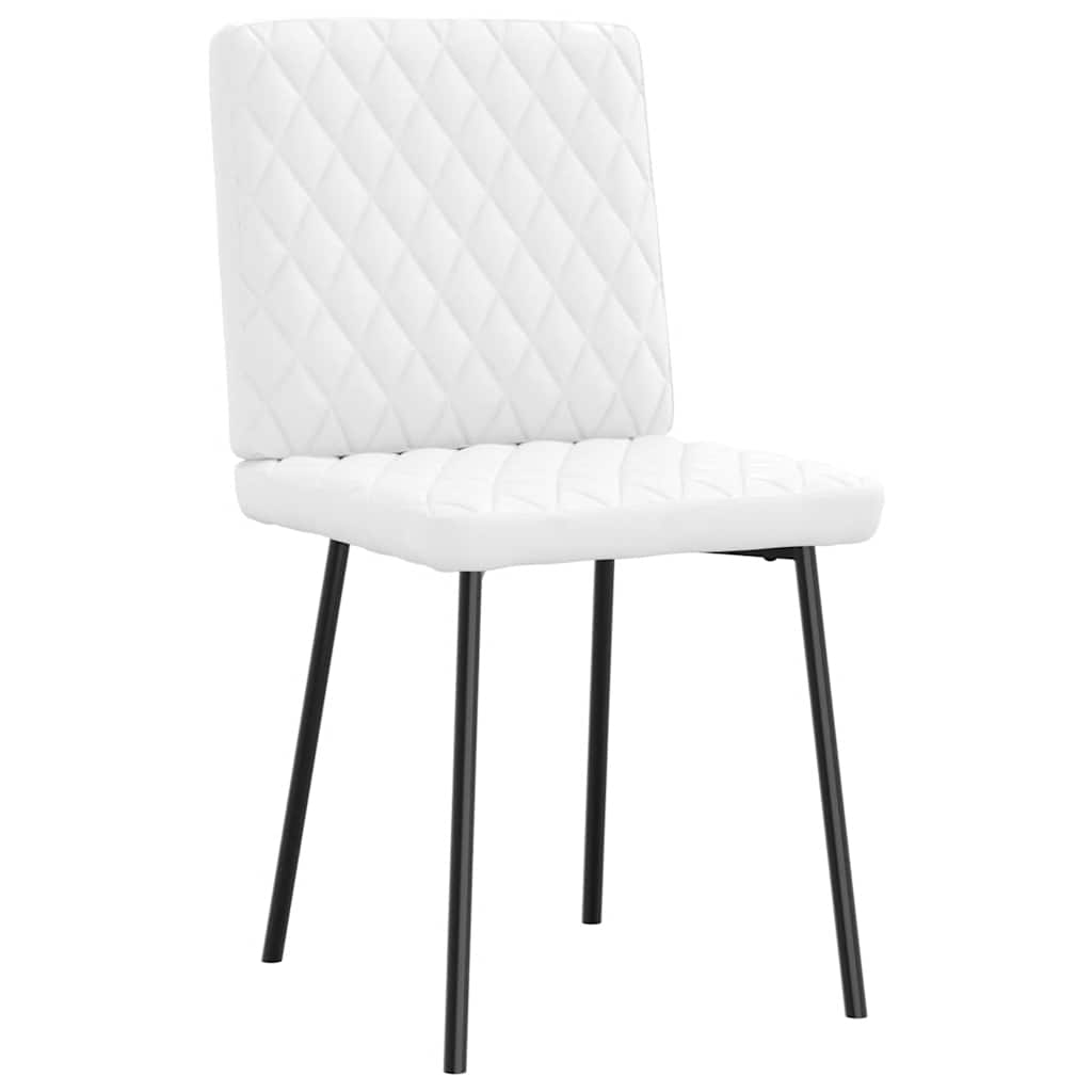 spisebordsstole 4 stk. kunstlæder hvid