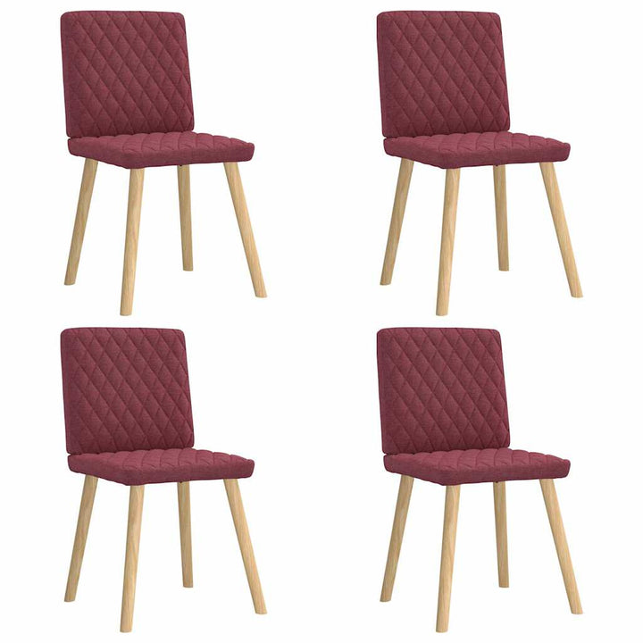 spisebordsstole 4 stk. stof vinrød