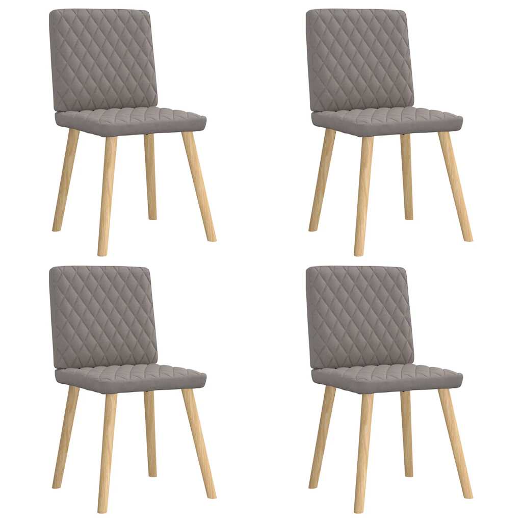 spisebordsstole 4 stk. stof gråbrun