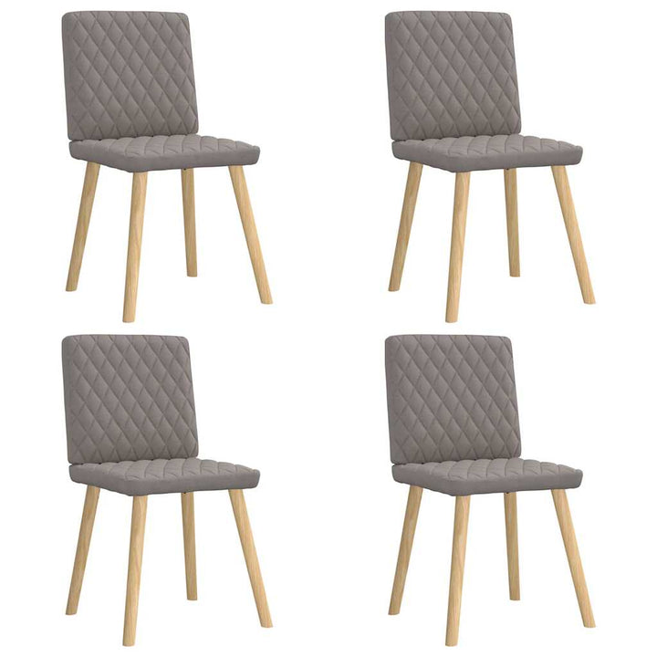 spisebordsstole 4 stk. stof gråbrun
