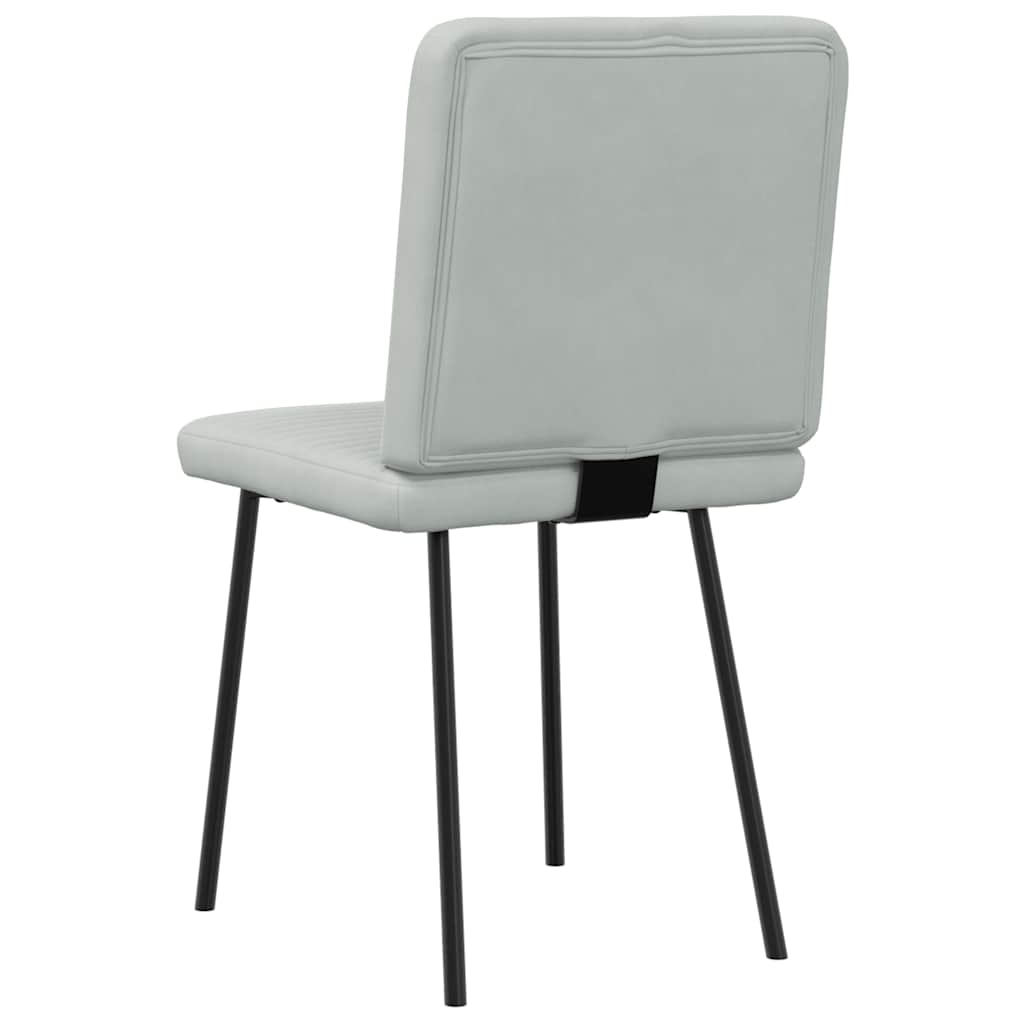 spisebordsstole 4 stk. velour lysegrå