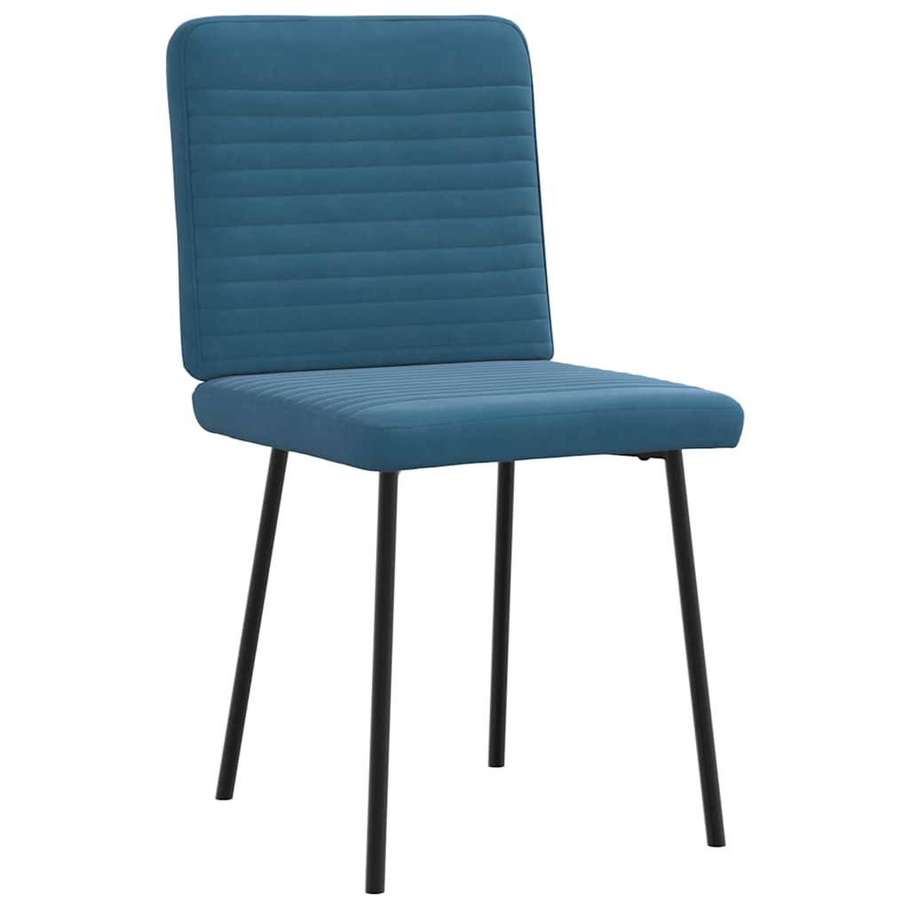 spisebordsstole 4 stk. velour blå