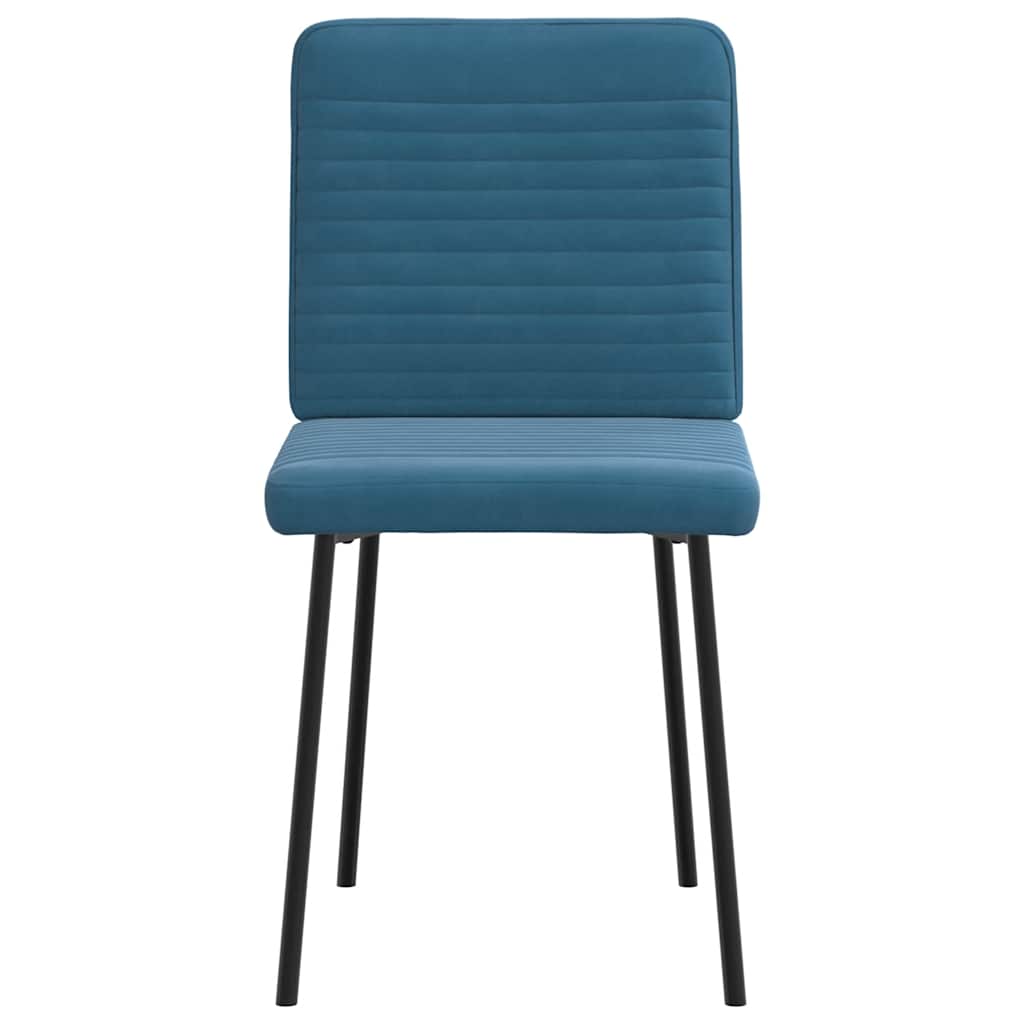 spisebordsstole 4 stk. velour blå
