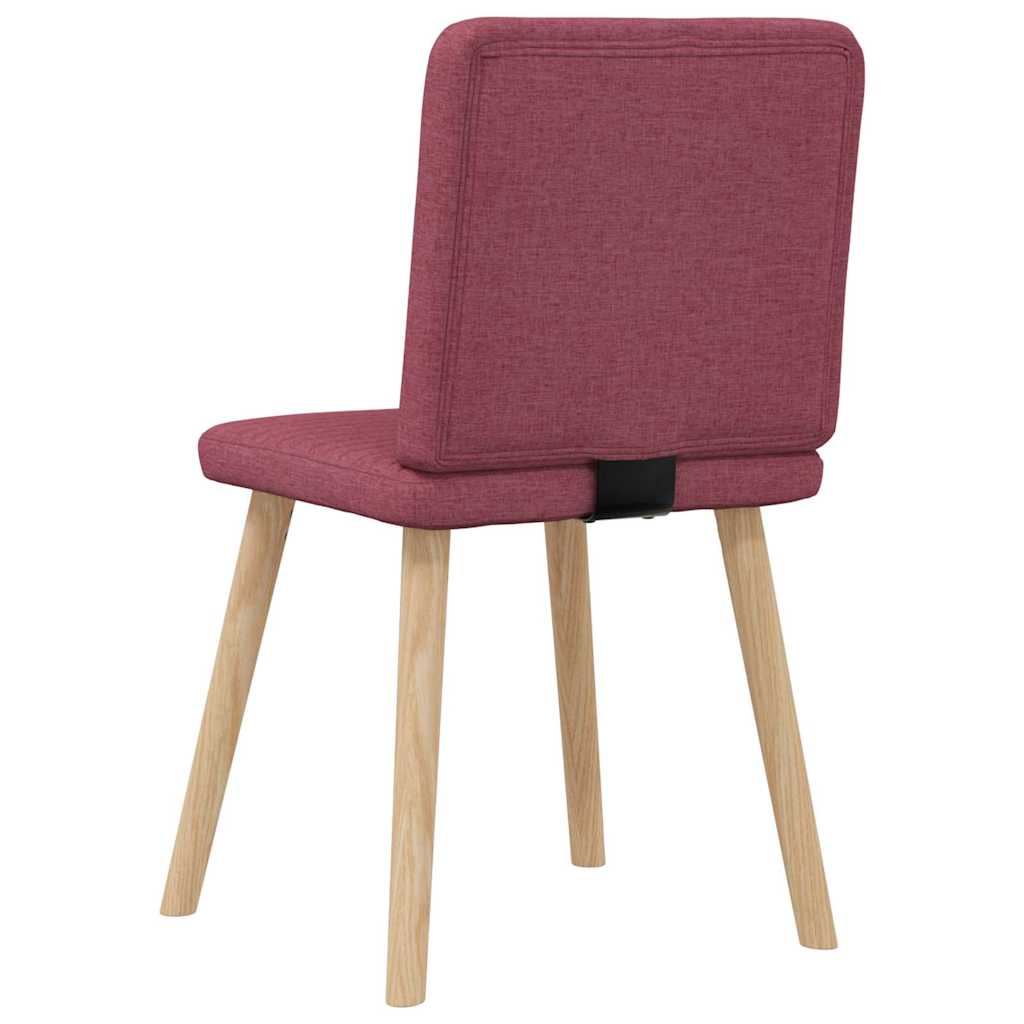 spisebordsstole 4 stk. stof vinrød