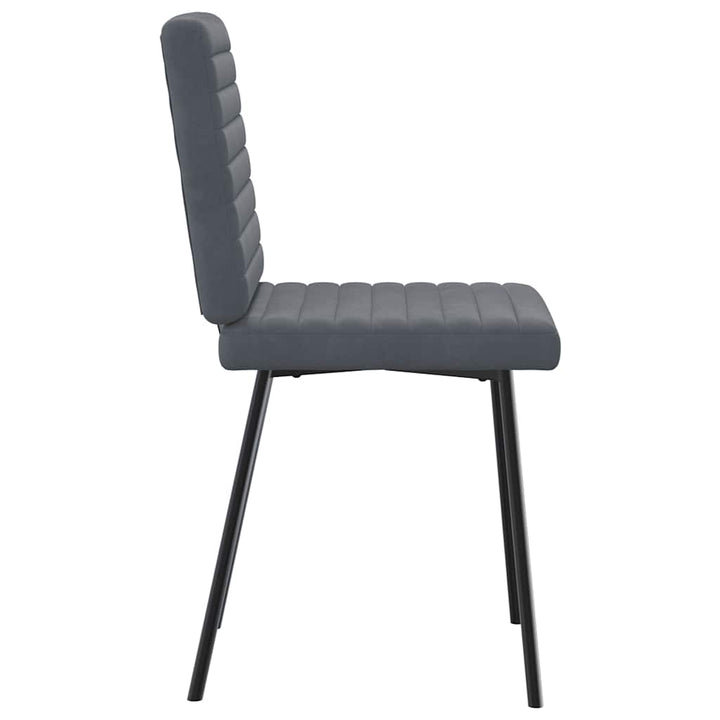 spisebordsstole 4 stk. velour mørkegrå