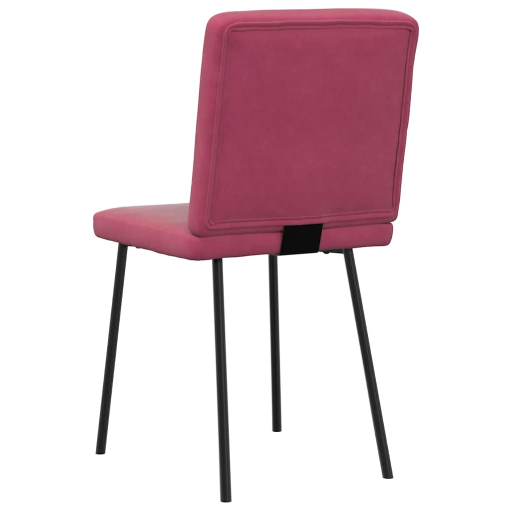 spisebordsstole 4 stk. velour vinrød