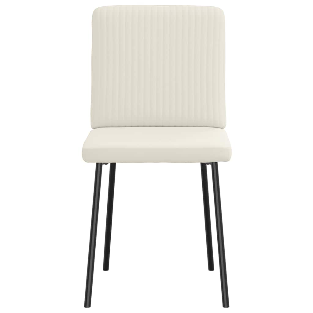 spisebordsstole 4 stk. velour cremefarvet
