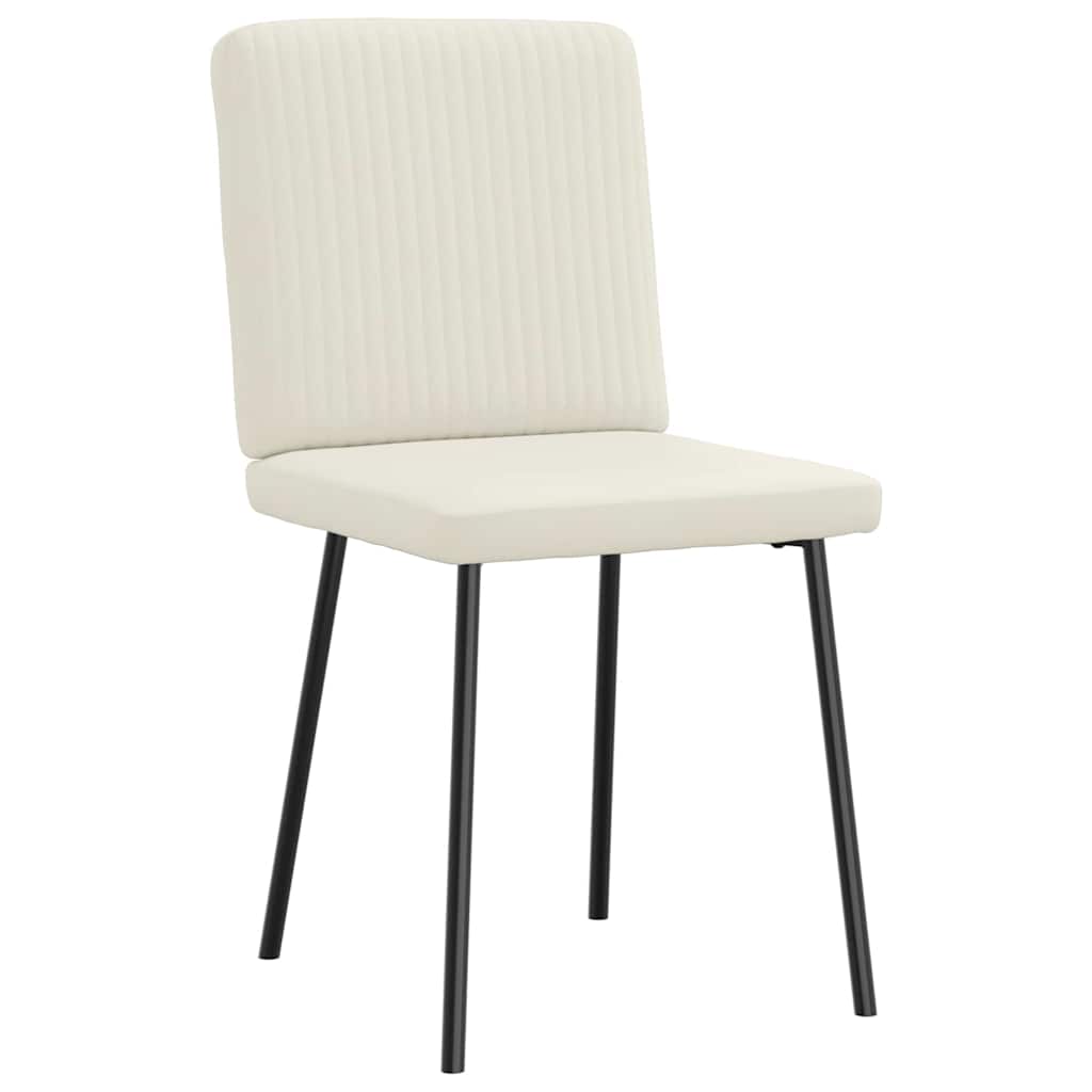 spisebordsstole 4 stk. velour cremefarvet