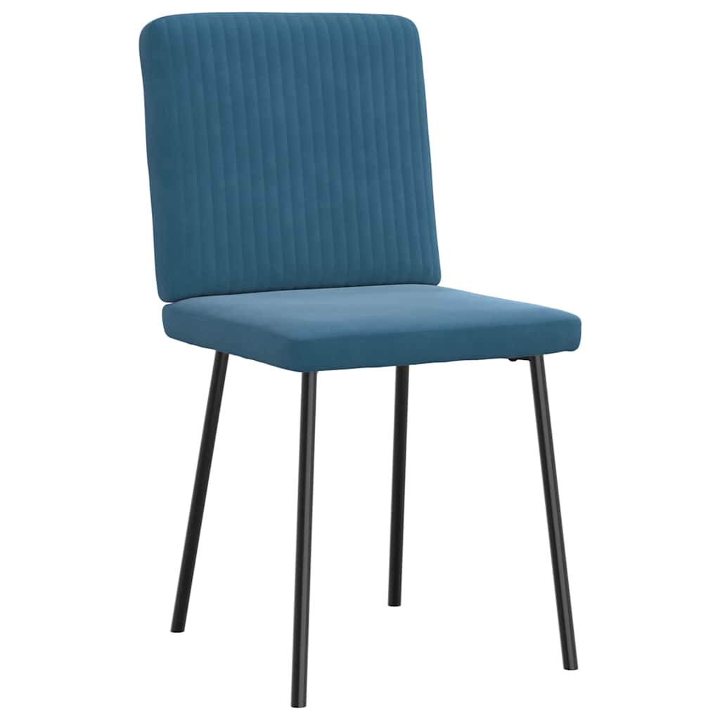 spisebordsstole 4 stk. velour blå