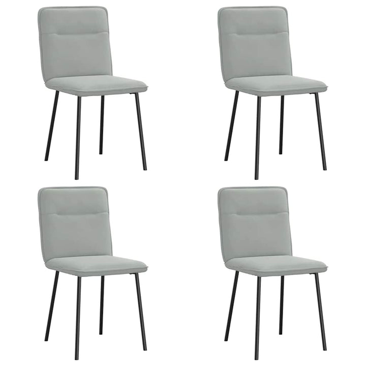 spisebordsstole 4 stk. velour lysegrå