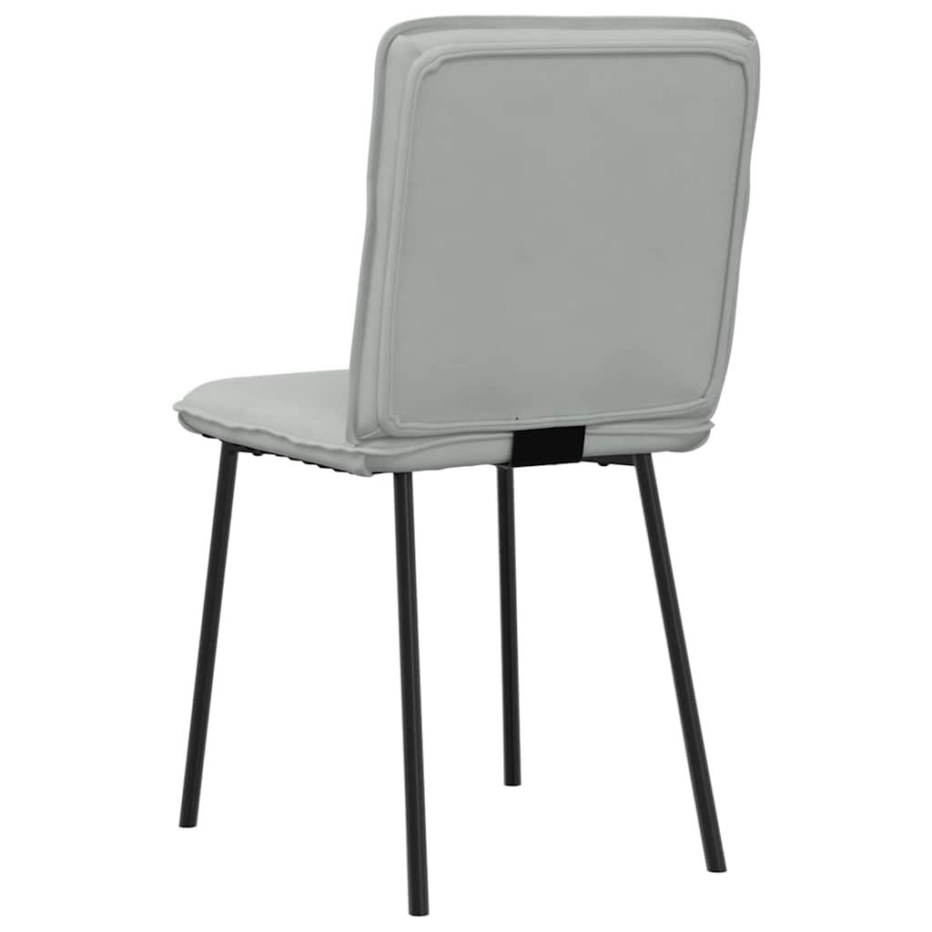 spisebordsstole 4 stk. velour lysegrå