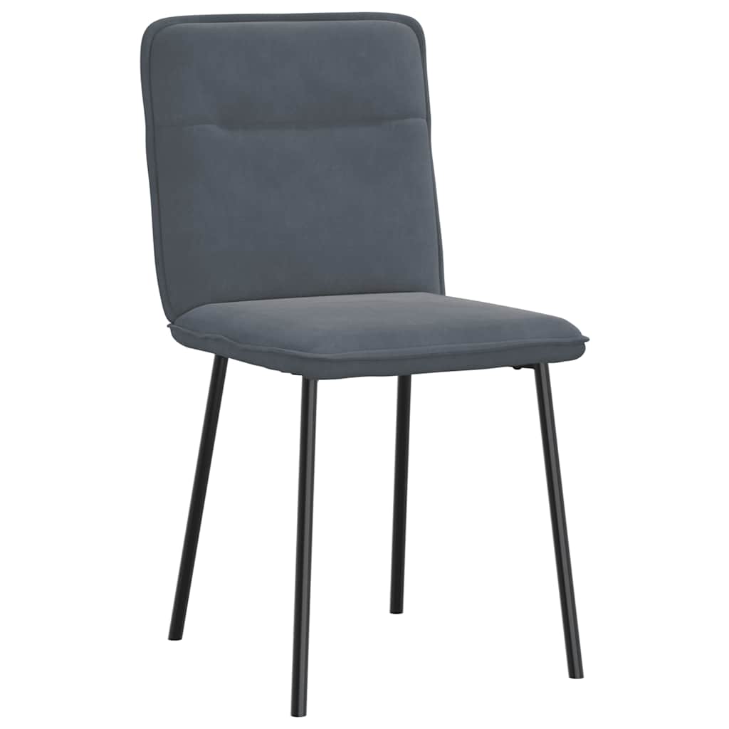 spisebordsstole 4 stk. velour mørkegrå