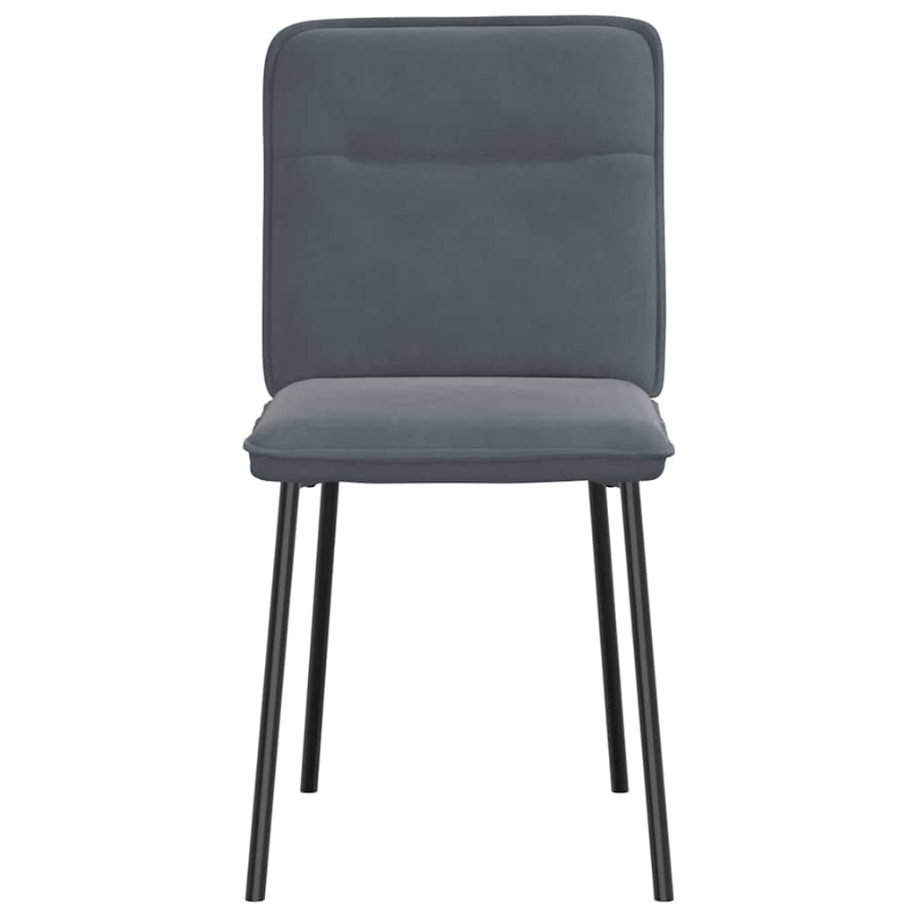 spisebordsstole 4 stk. velour mørkegrå