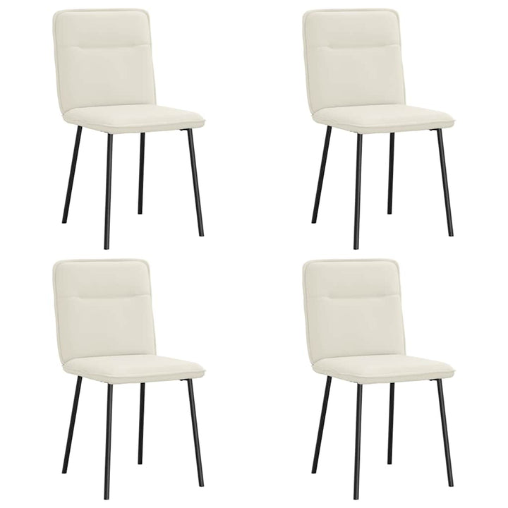 spisebordsstole 4 stk. velour cremefarvet