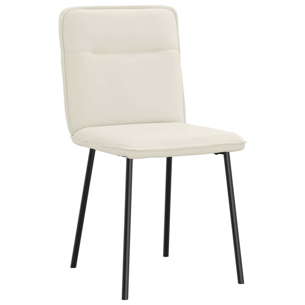 spisebordsstole 4 stk. velour cremefarvet