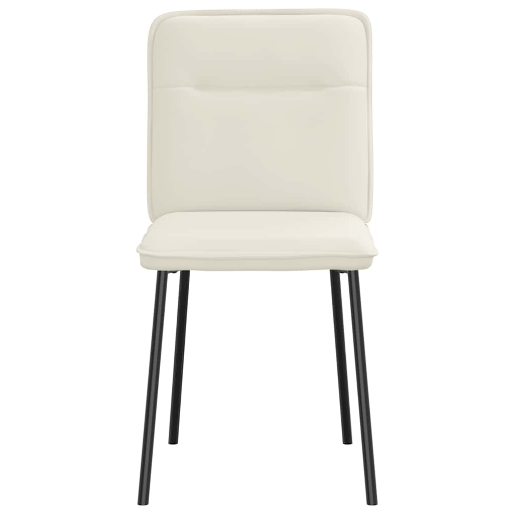 spisebordsstole 4 stk. velour cremefarvet