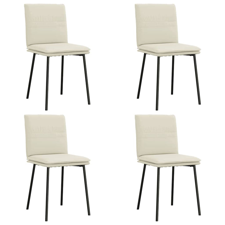 spisebordsstole 4 stk. velour cremefarvet