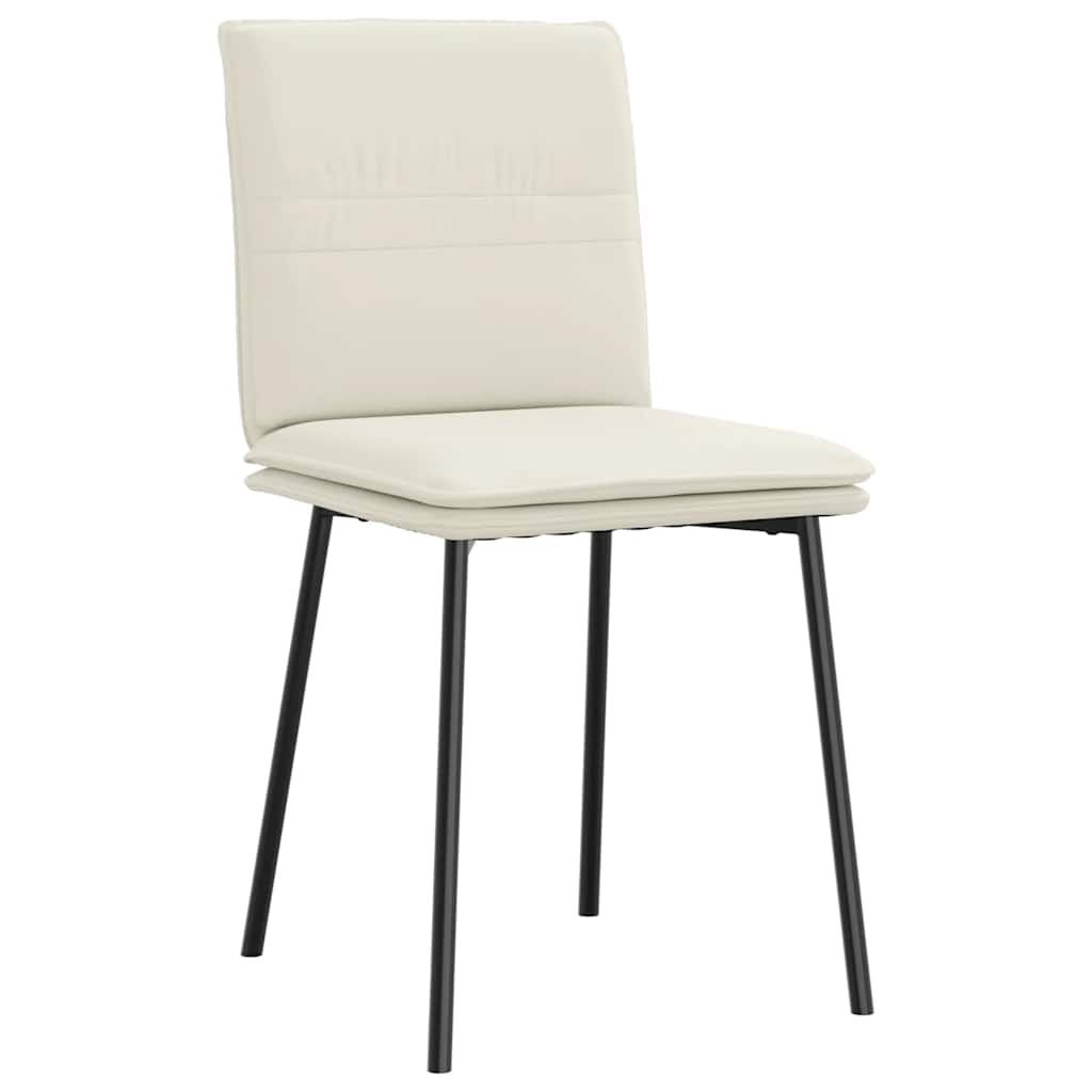 spisebordsstole 4 stk. velour cremefarvet