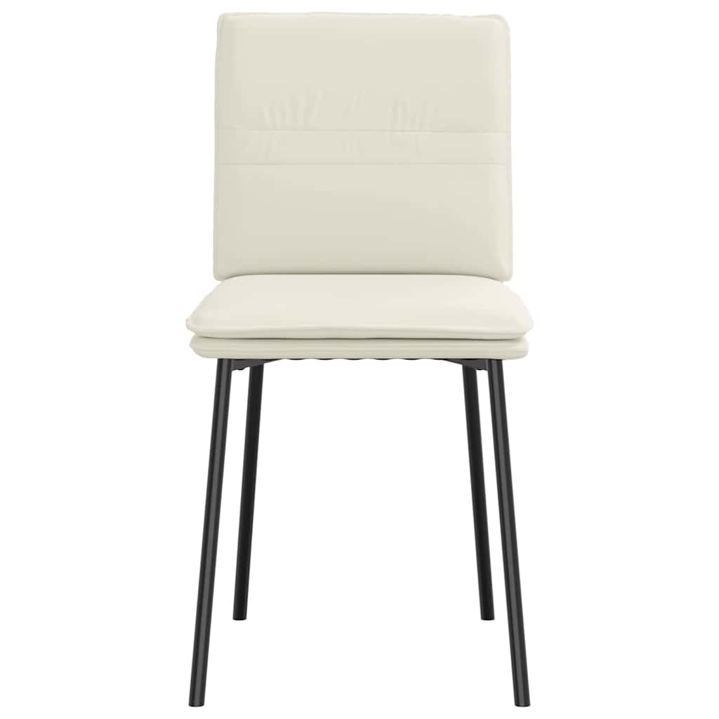 spisebordsstole 4 stk. velour cremefarvet