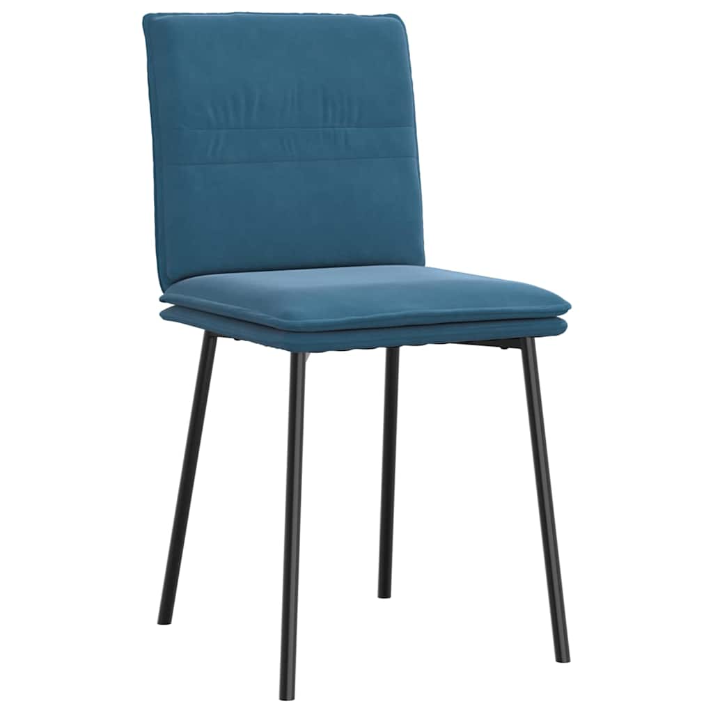 spisebordsstole 4 stk. velour blå