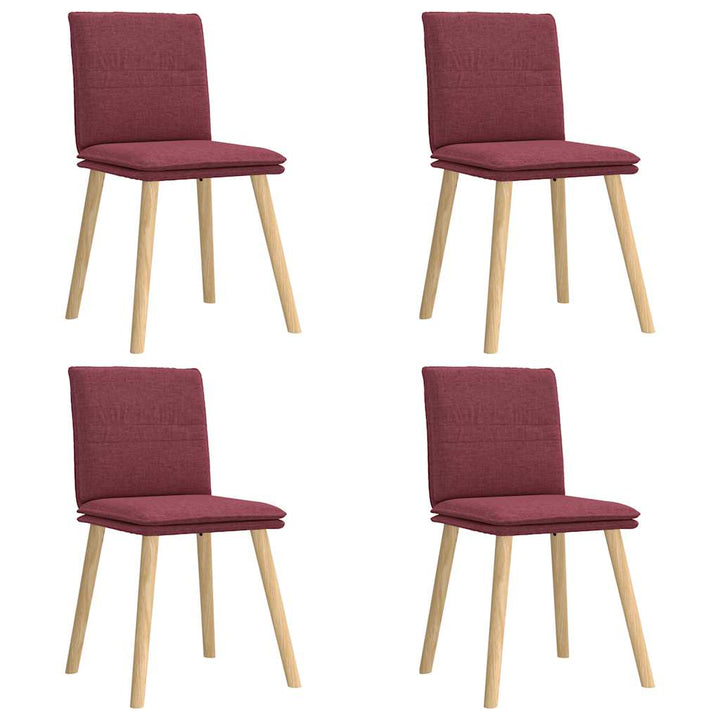 spisebordsstole 4 stk. stof vinrød