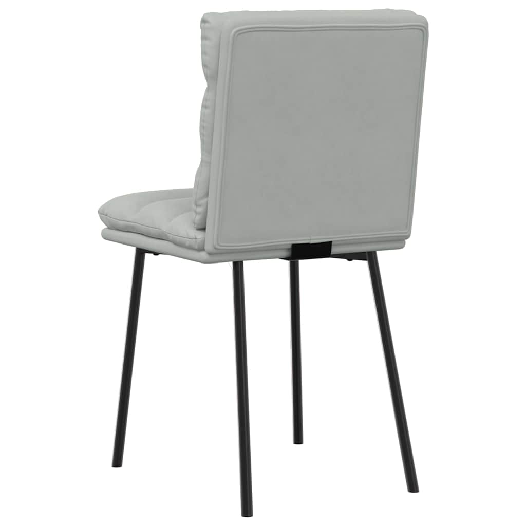 spisebordsstole 4 stk. velour lysegrå