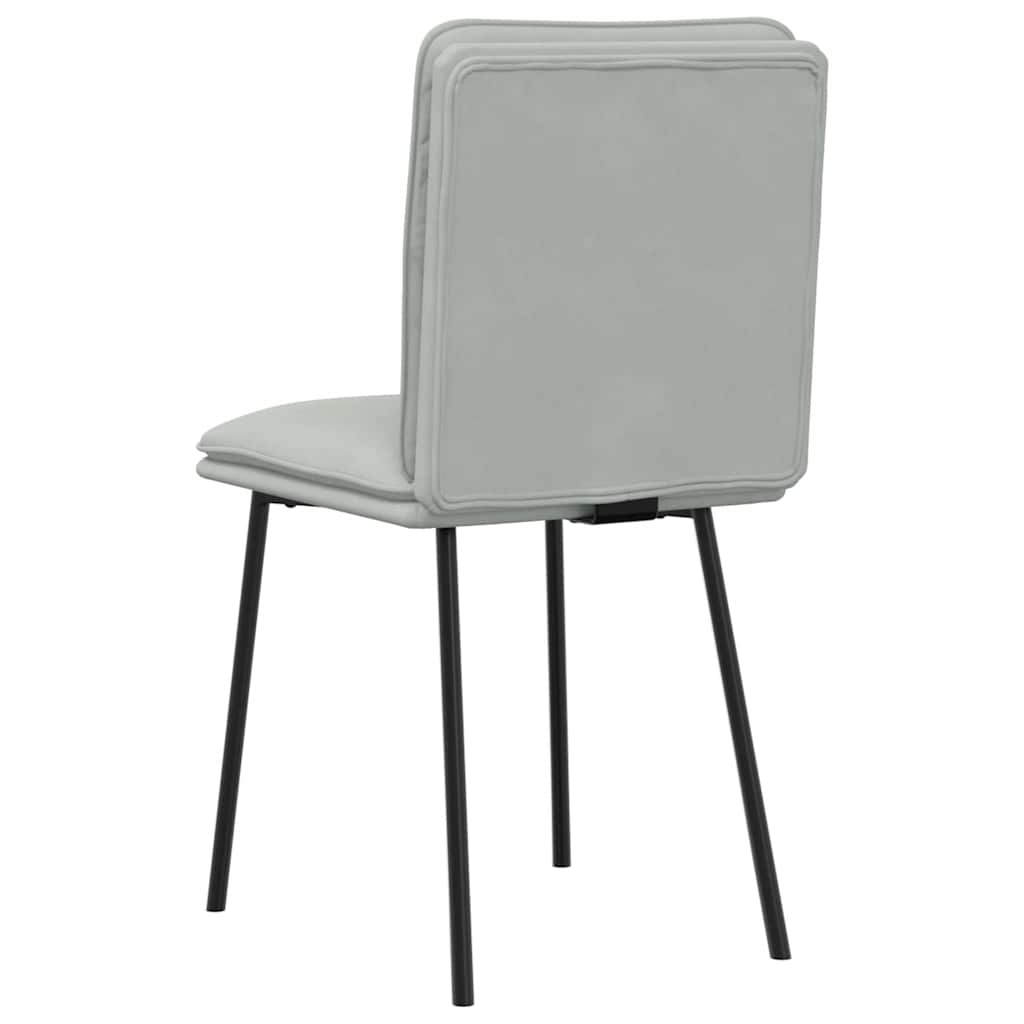 spisebordsstole 4 stk. velour lysegrå