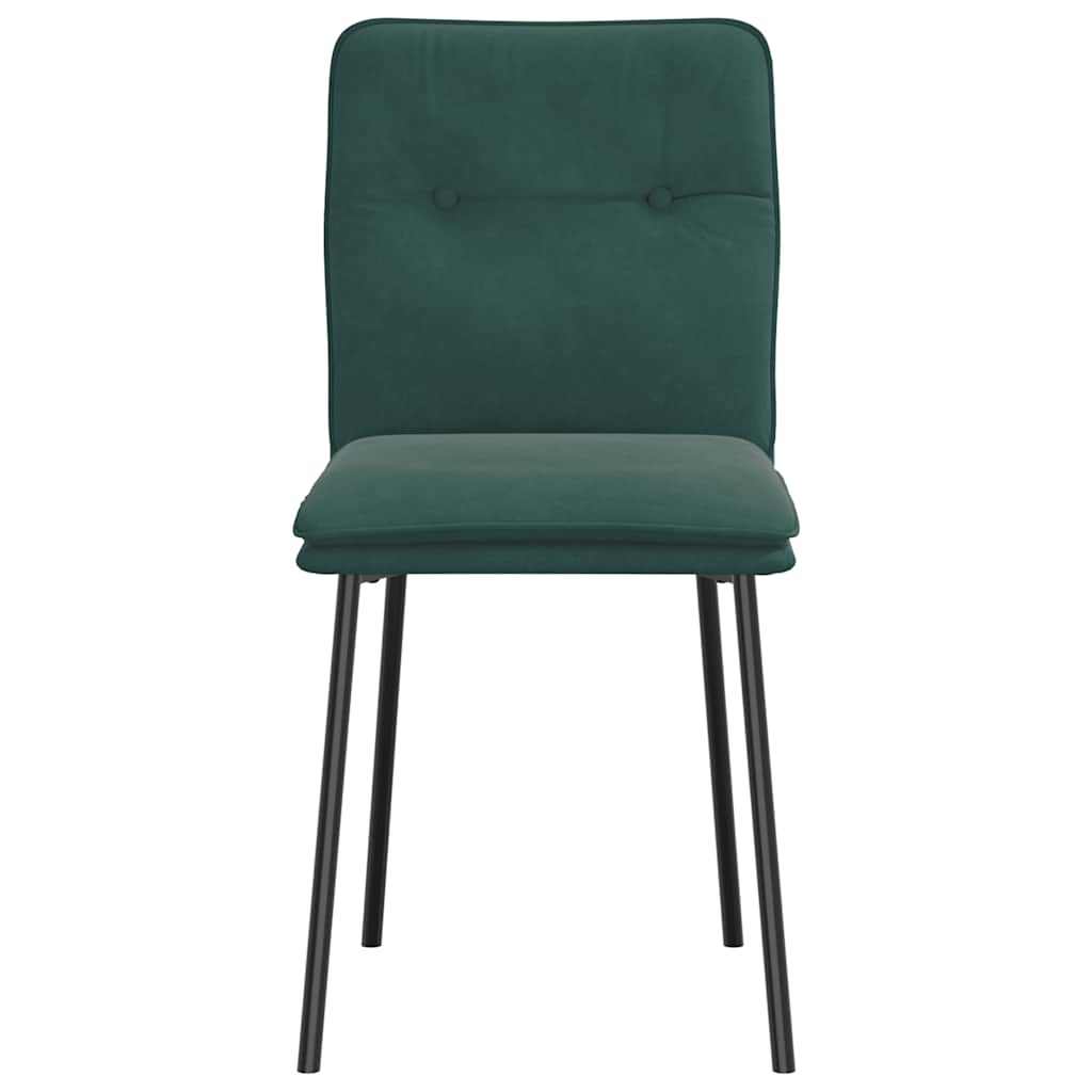 spisebordsstole 4 stk. velour mørkegrøn
