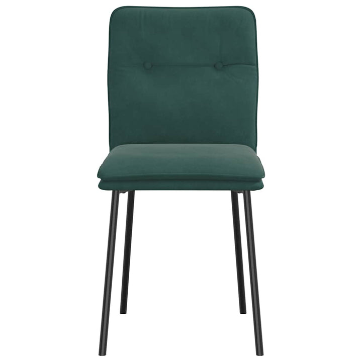 spisebordsstole 4 stk. velour mørkegrøn