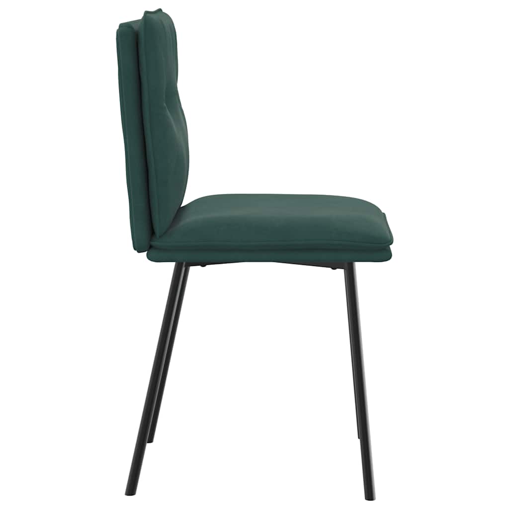 spisebordsstole 4 stk. velour mørkegrøn